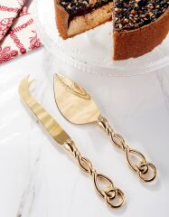 2li Elegant Gold Pasta Servis Takımı