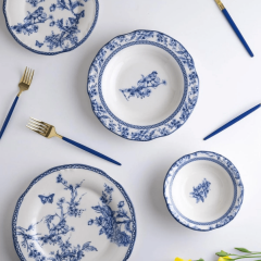 BLue Life 6 Kişilik 24 Parça Porselen Yemek Takımı