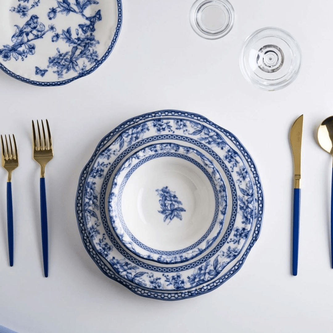 BLue Life 6 Kişilik 24 Parça Porselen Yemek Takımı