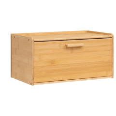 Kare Bambu Kapaklı Ekmeklik