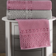 Çapa Home  İlay Gül Kurusu  & Krem Jakarlı Bornoz Seti