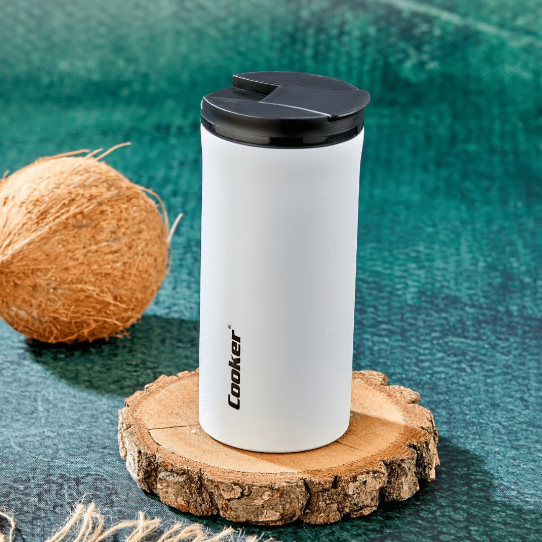 Cooker Paslanmaz Çelik Termos 400 ML Beyaz