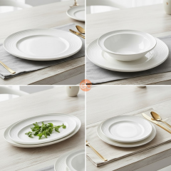 Rosey Line  26 Parça New Bone Porselen Yemek Takımı