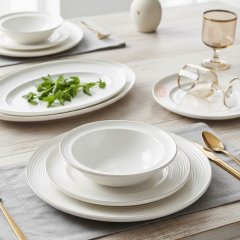 Rosey Line  26 Parça New Bone Porselen Yemek Takımı