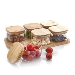 Bambu 6'lı Set Borosilikat Cam Kahvaltılık