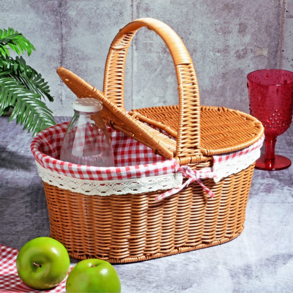 Rattan Piknik Sepeti - Oval