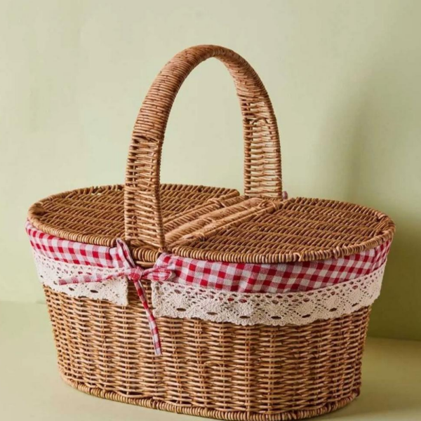 Rattan Piknik Sepeti - Oval