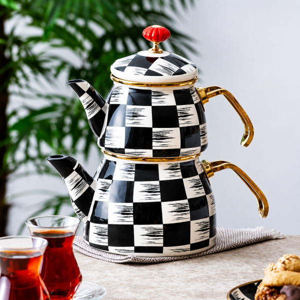 Acar - Qualita King Emaye Çaydanlık Takımı