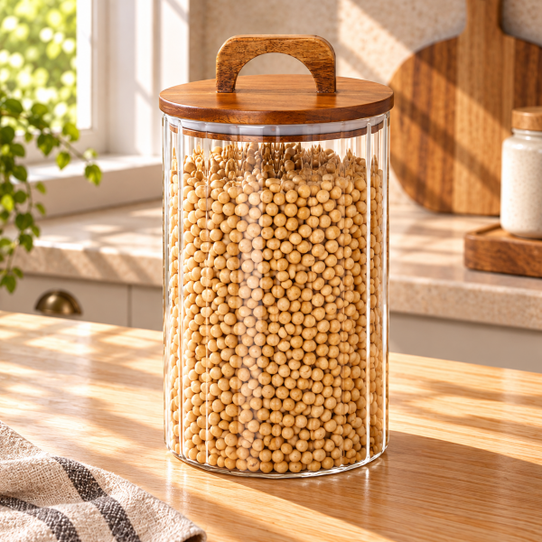 Zahire Akasya Kapaklı Cam Kavanoz 2450 Ml