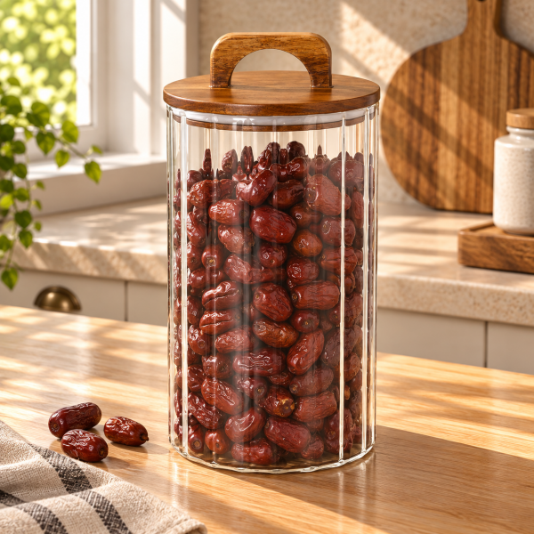 Zahire Akasya Kapaklı Cam Kavanoz 3200 Ml