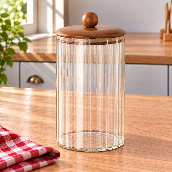 Line Akasya Kapaklı Cam Kavanoz 1550 Ml