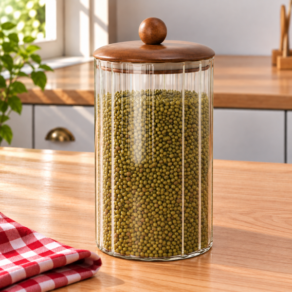 Line Akasya Kapaklı Cam Kavanoz 1550 Ml