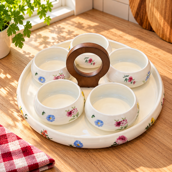 Acar Petit Fleur 6'lı Porselen Sunum Seti