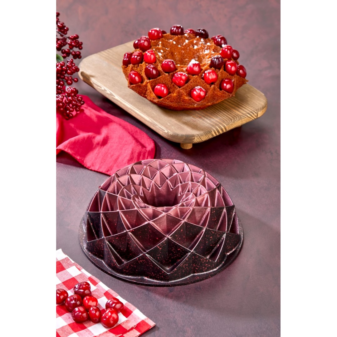 Cooker Elegance Döküm Granit Kek Kalıbı Bordo Cooker Elegance Döküm Granit Kek Kalıbı Bordo
