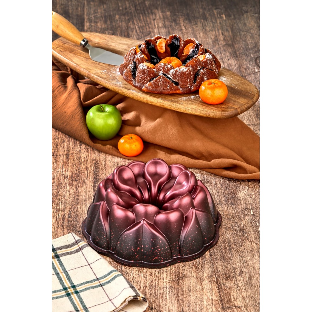 Cooker Luxury Döküm Granit Kek Kalıbı Bordo Cooker Luxury Döküm Granit Kek Kalıbı Bordo