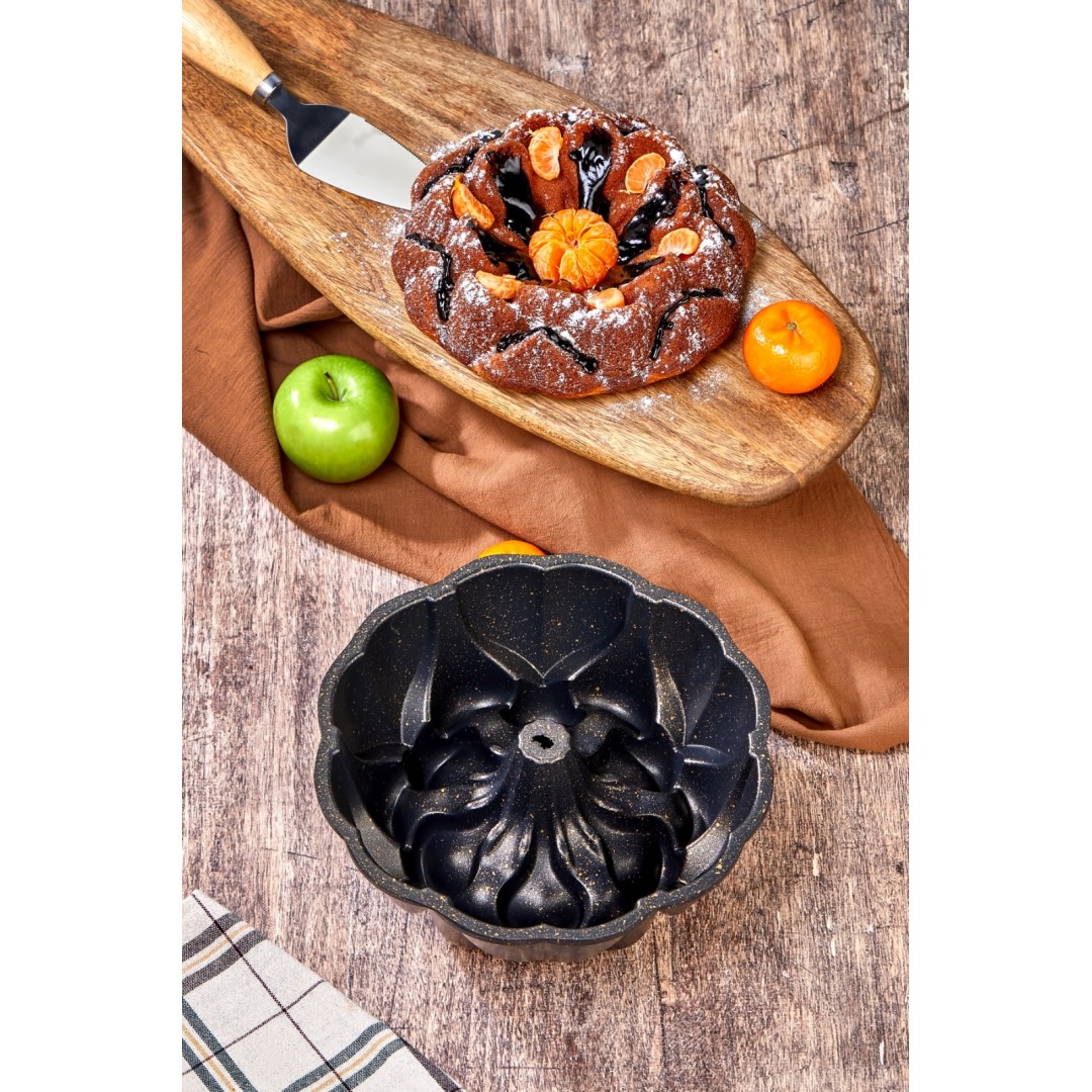 Cooker Luxury Döküm Granit Kek Kalıbı Siyah Cooker Luxury Döküm Granit Kek Kalıbı Siyah