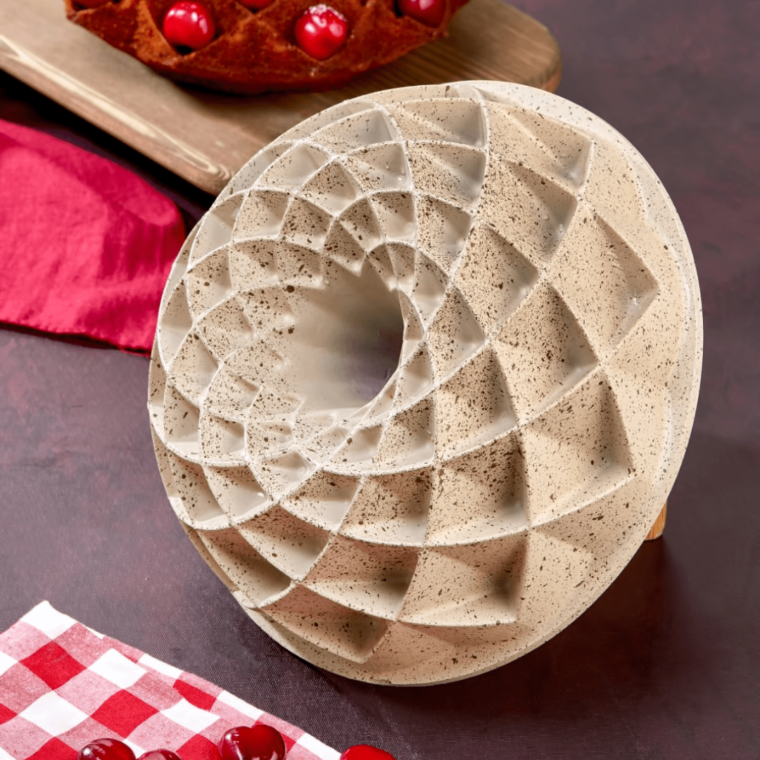 Cooker Elegance Döküm Granit Kek Kalıbı Krem Cooker Elegance Döküm Granit Kek Kalıbı Krem