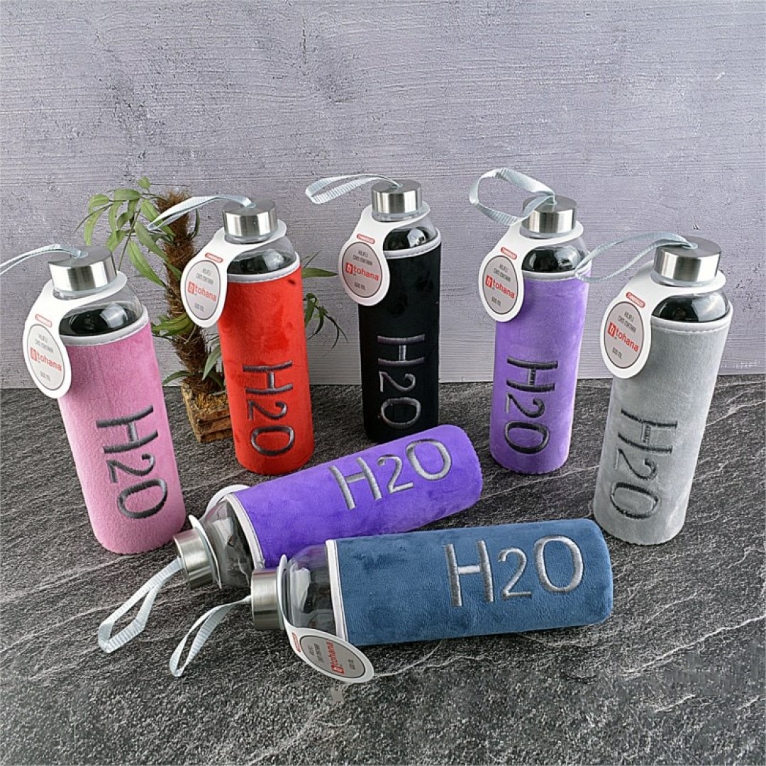 Peluş Kılıflı Cam 600ML Matara Peluş Kılıflı Cam 600ML Matara