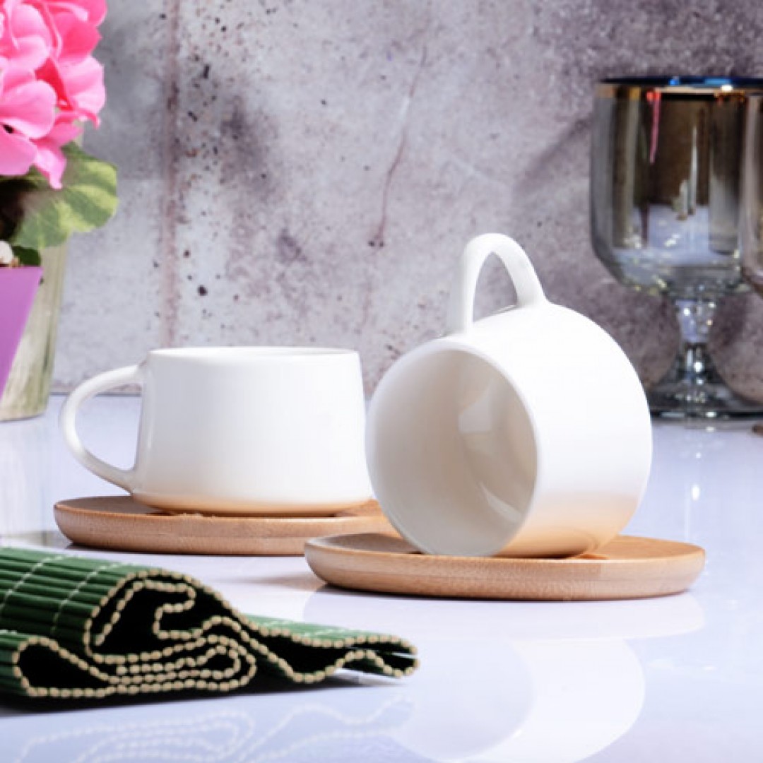 Bambu Tabak 2li Nescafe Fincanı Bambu Tabak 2li Nescafe Fincanı