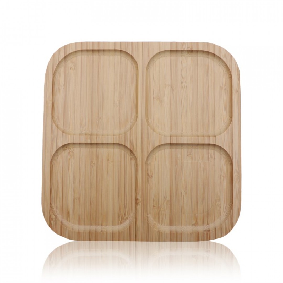 Bambu 4lü Kare Sunum Tepsi 25x25 Bambu 4lü Kare Sunum Tepsi 25x25