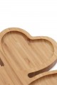 Bambu 4lü Kalp Sunum Tepsi 25x25 Bambu 4lü Kalp Sunum Tepsi 25x25