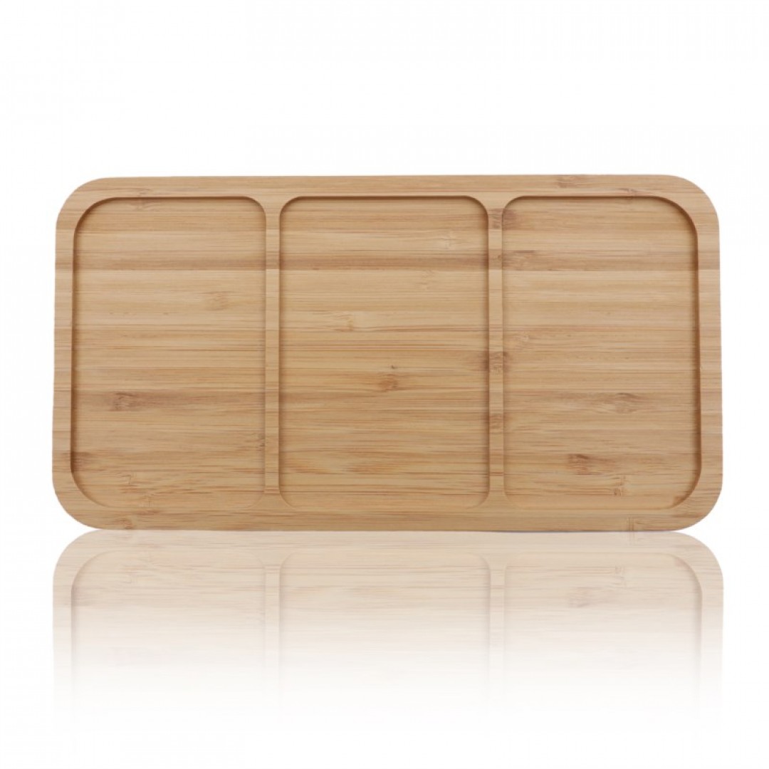 Bambu 3lü Dikdörtfen Sunum Tepsi 25x16 Bambu 3lü Dikdörtfen Sunum Tepsi 25x16