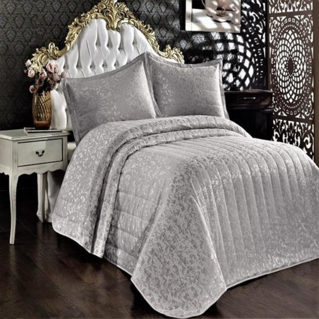 Çapa Home Çift Kişilik Yatak Örtüsü Bulut Gri Çapa Home Çift Kişilik Yatak Örtüsü Bulut Gri