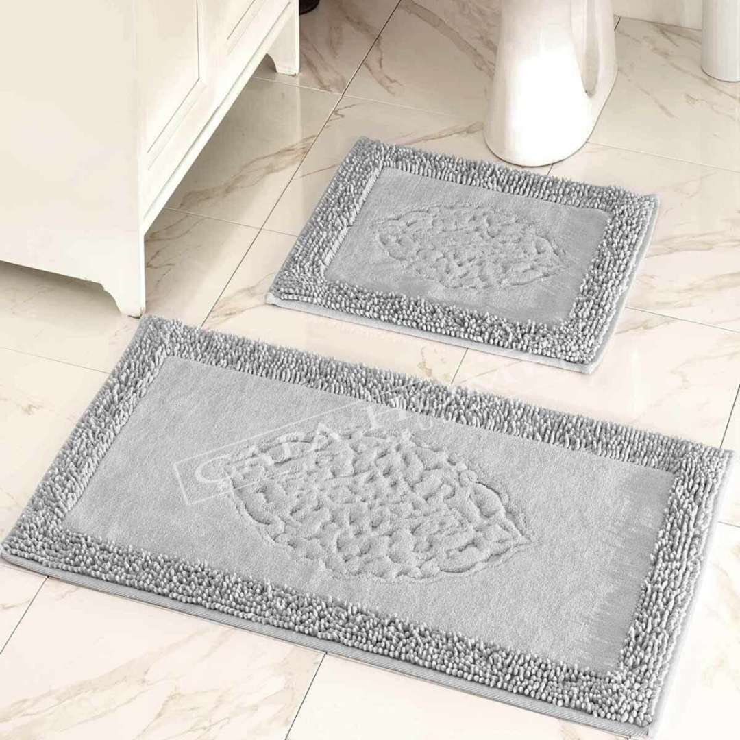 Çapa Home Pamuk 2li Klozet Takımı Banyo Paspas Seti Gri Çapa Home Pamuk 2li Klozet Takımı Banyo Paspas Seti Gri