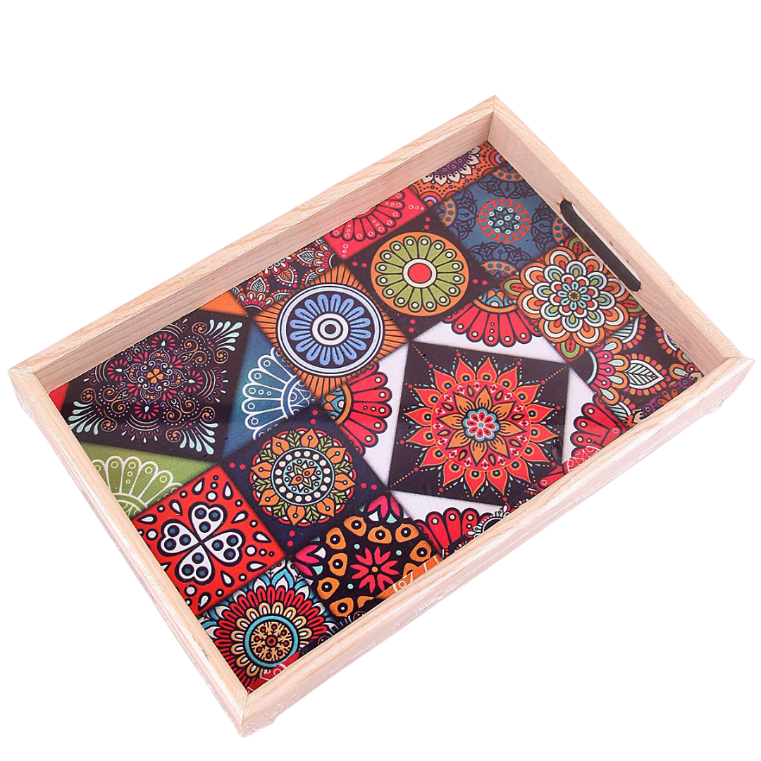Dekoratif Ahşap Desenli Tepsi Md.2 Dekoratif Ahşap Desenli Tepsi Md.2