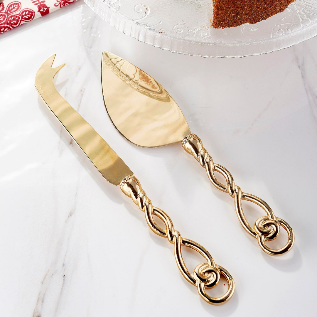 2li Elegant Gold Pasta Servis Takımı