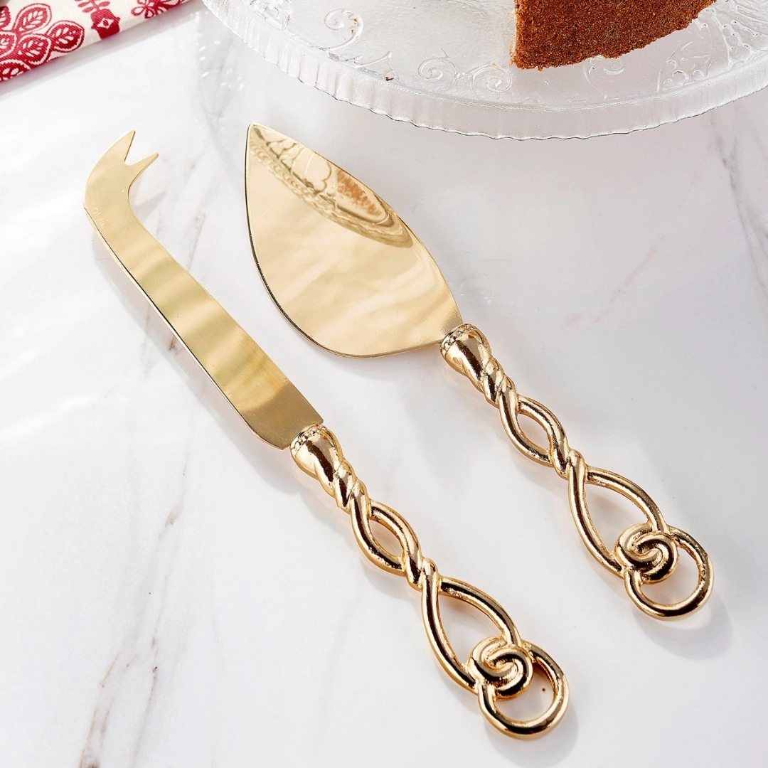 2li Elegant Gold Pasta Servis Takımı 2li Elegant Gold Pasta Servis Takımı