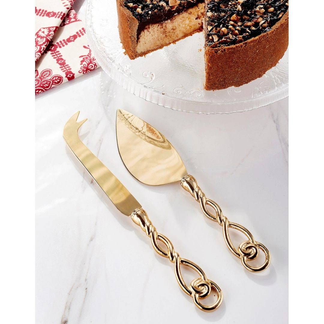 2li Elegant Gold Pasta Servis Takımı 2li Elegant Gold Pasta Servis Takımı